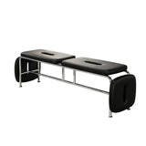Modern Minimalist Bedroom Genuine Leather Entryway Bench Image - 15