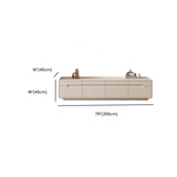 Modern Minimalist Beige TV Stand with Drawers Image - 8
