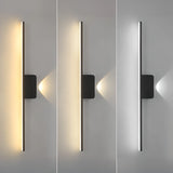 Modern Minimalist Black Up Down LED Vanity Light Image - 15
