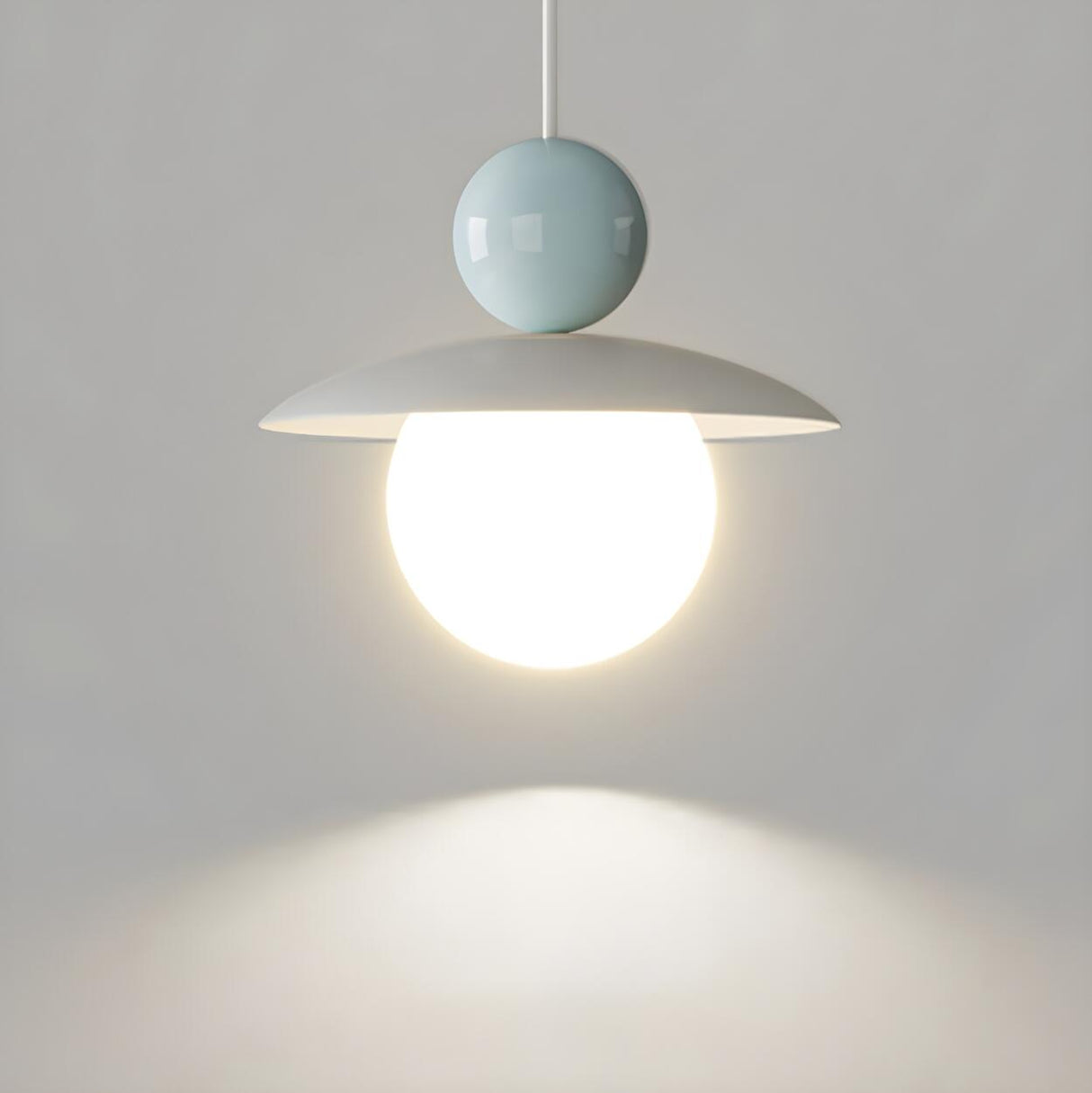 Modern Minimalist Colorful Dome Metal Pendant Light Image - 10