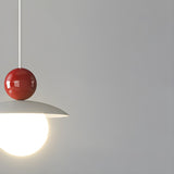 Modern Minimalist Colorful Dome Metal Pendant Light Image - 13