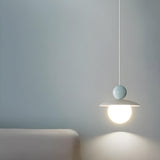Modern Minimalist Colorful Dome Metal Pendant Light Image - 17
