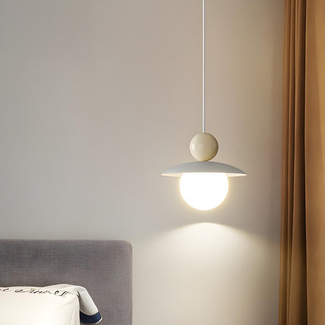 Modern Minimalist Colorful Dome Metal Pendant Light Image - 2