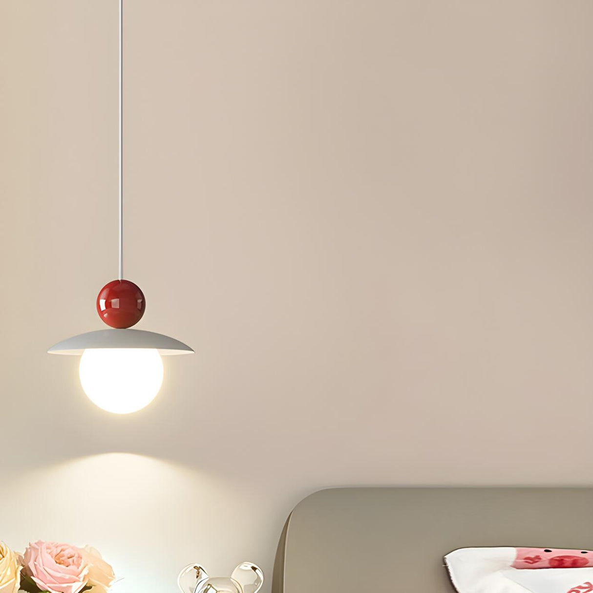 Modern Minimalist Colorful Dome Metal Pendant Light Image - 3