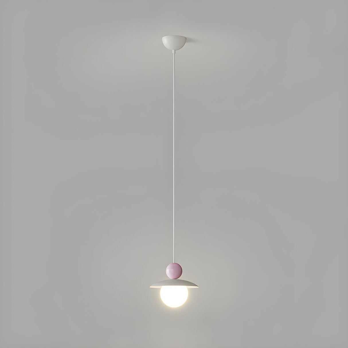 Modern Minimalist Colorful Dome Metal Pendant Light Image - 7