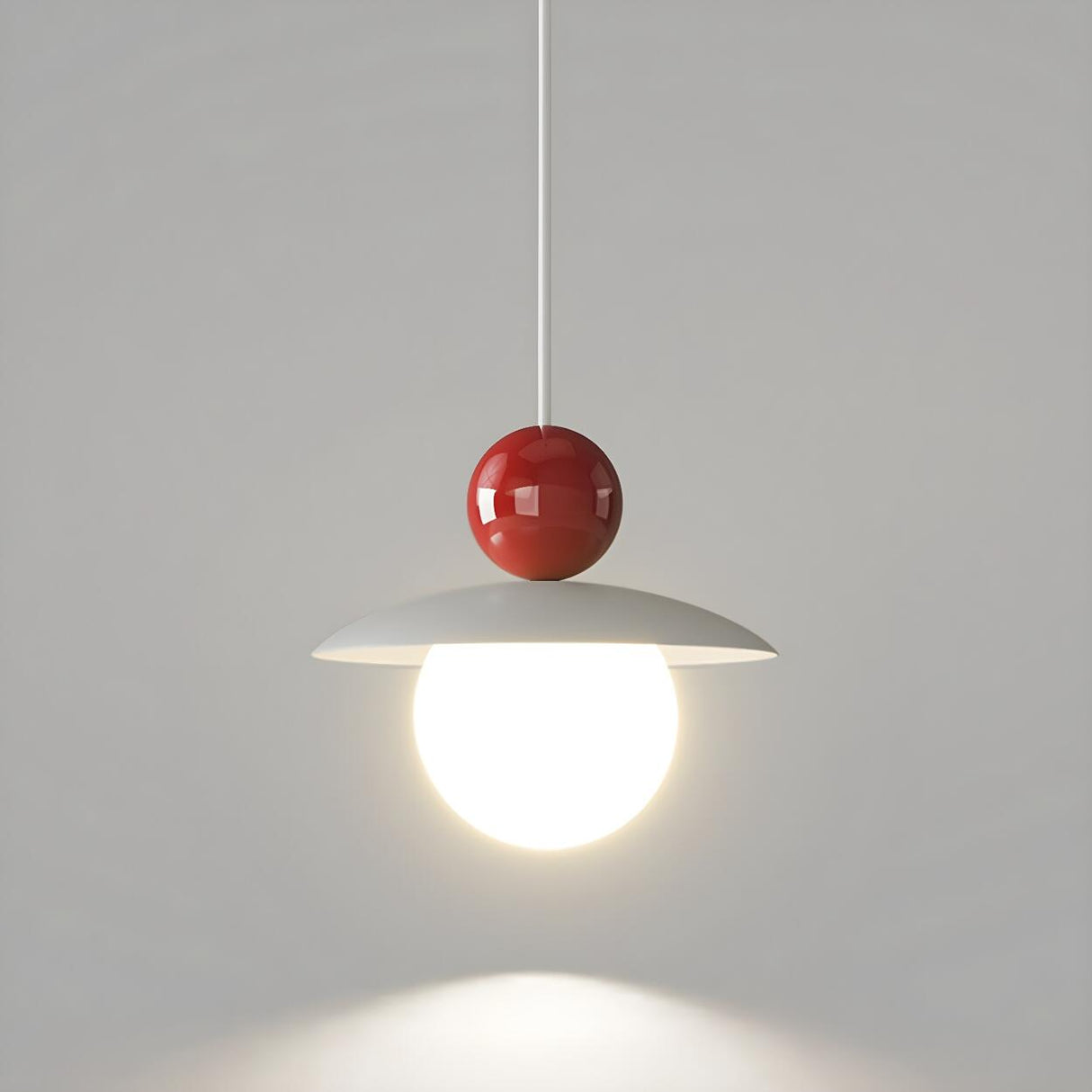 Modern Minimalist Colorful Dome Metal Pendant Light Image - 8