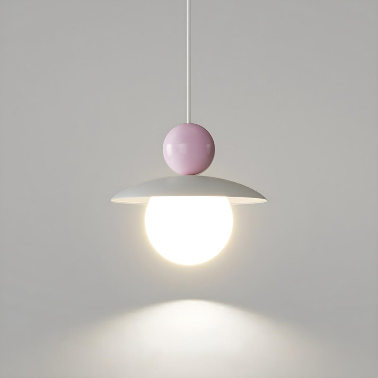 Modern Minimalist Colorful Dome Metal Pendant Light Image - 9