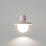 Modern Minimalist Colorful Dome Metal Pendant Light Image - 9