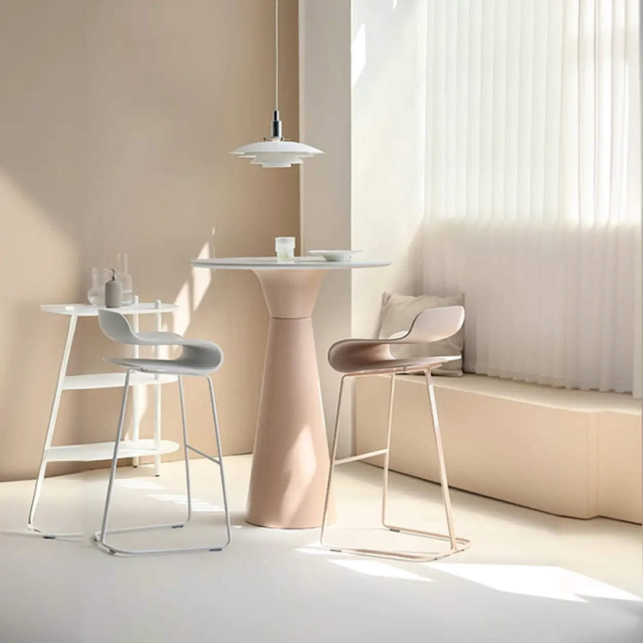 Modern Minimalist Cone-Base Bistro Bar Height Table