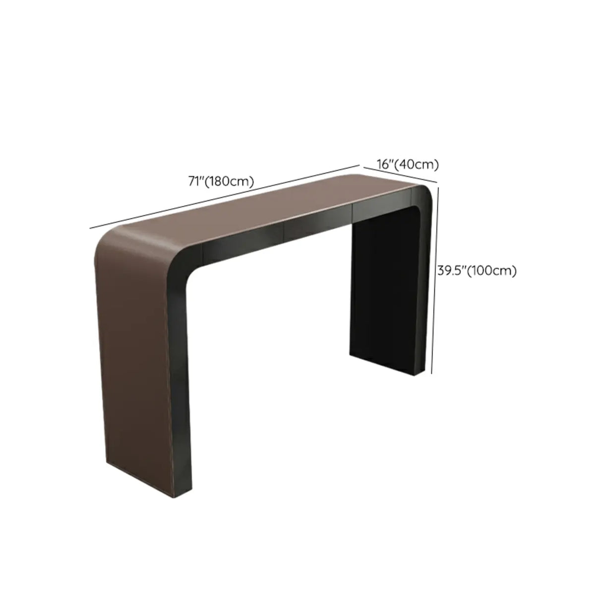 Modern Minimalist Curved Counter Height Wood Bar Table Image - 16