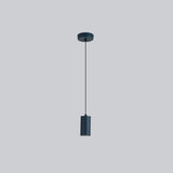 Modern Minimalist Cylinder Alloy Pendant Light Image - 7