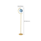 Modern Minimalist Glass Globe Circular Foot Switch Floor Lamp Image - 14