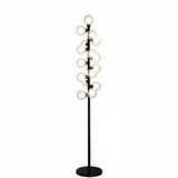 Modern Minimalist Glass Globe Circular Foot Switch Floor Lamp Image - 6