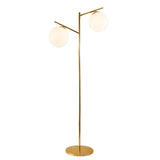 Modern Minimalist Glass Globe Circular Foot Switch Floor Lamp Image - 7