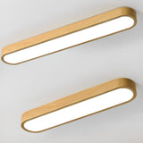  Modern Minimalist Long Oval Flush Mount Ceiling Light Image - 10