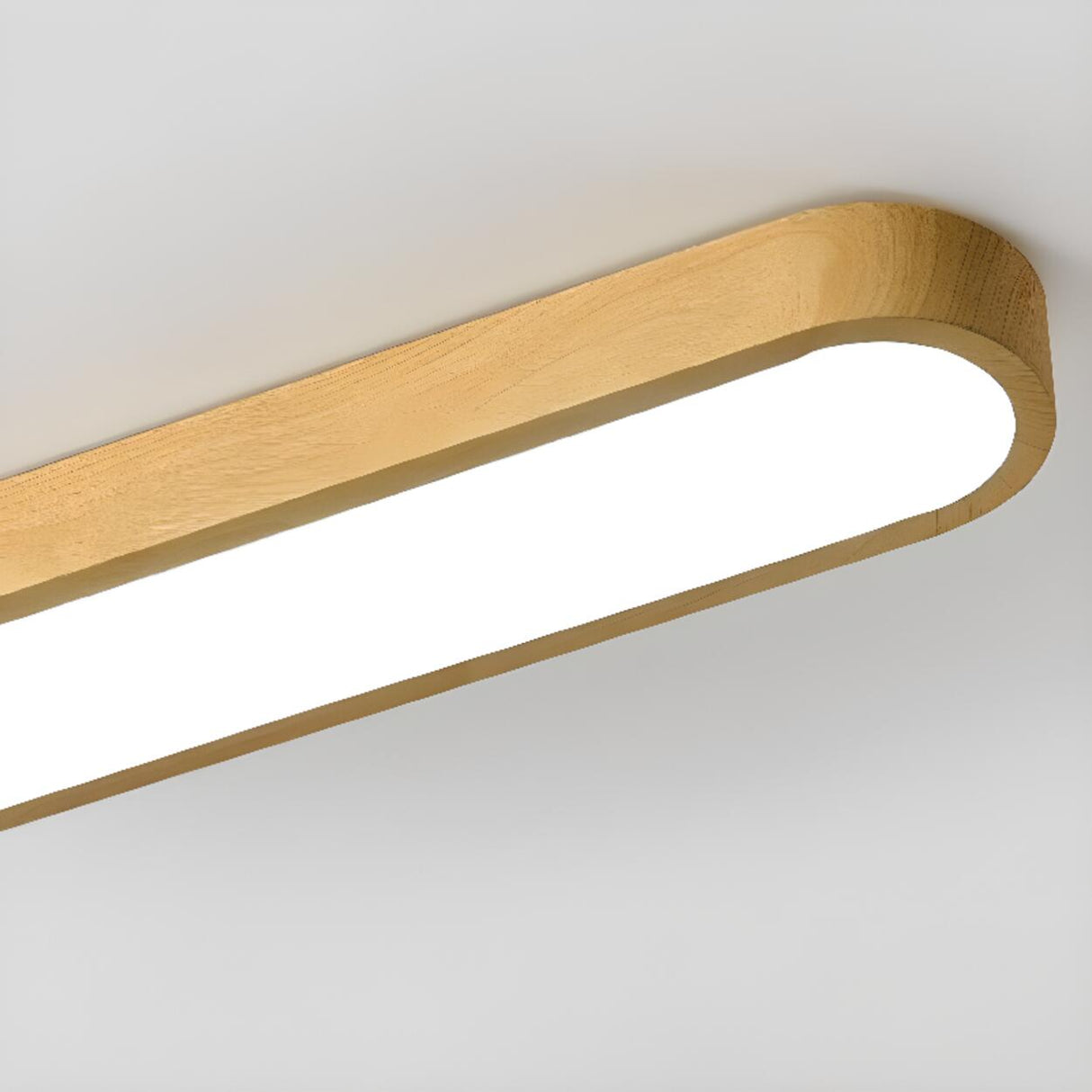  Modern Minimalist Long Oval Flush Mount Ceiling Light Image - 11