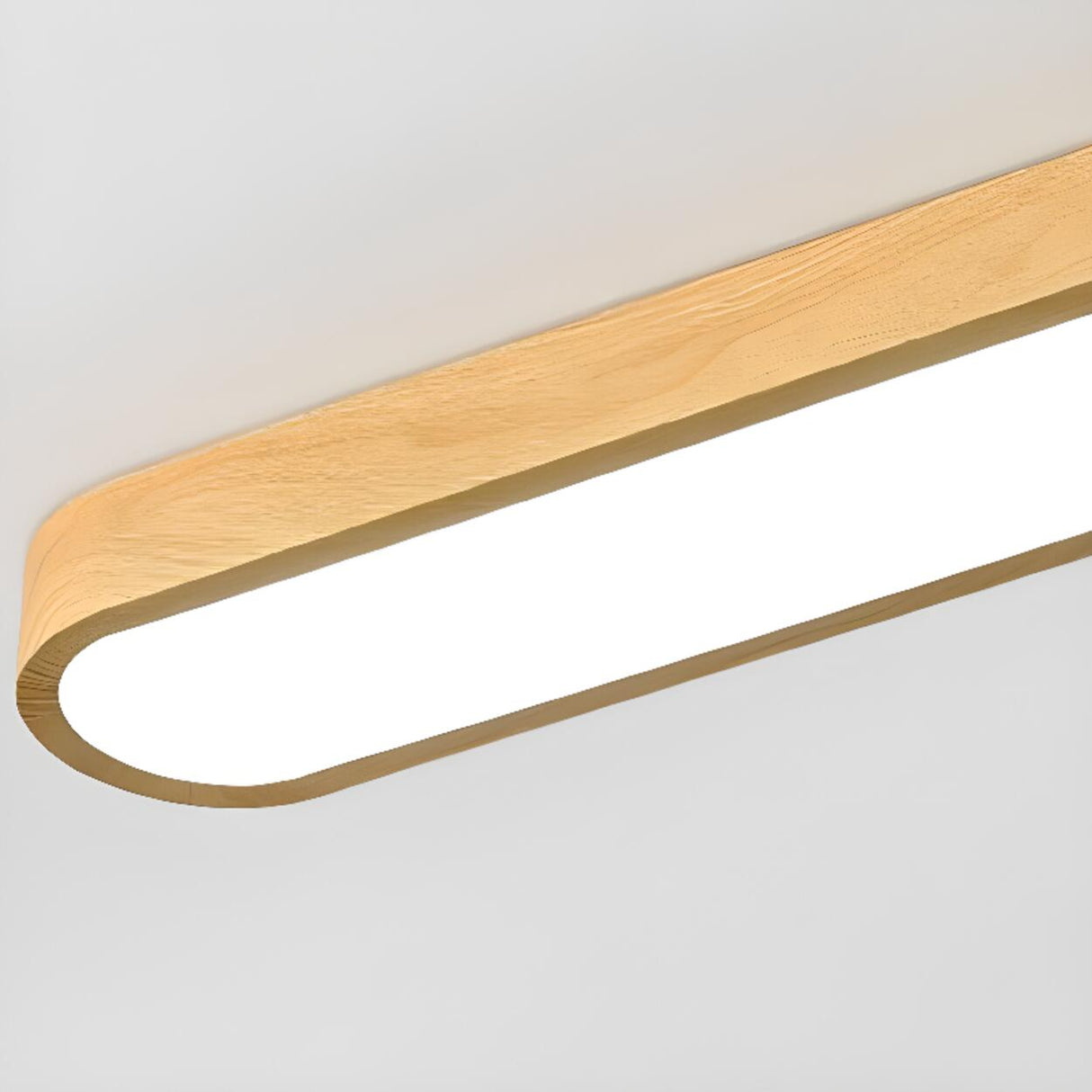  Modern Minimalist Long Oval Flush Mount Ceiling Light Image - 12
