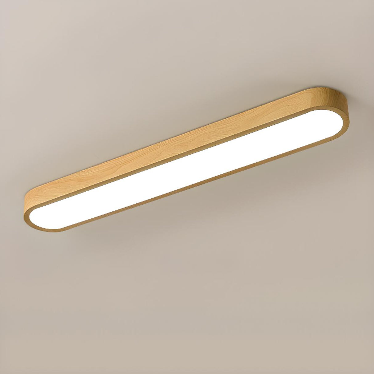  Modern Minimalist Long Oval Flush Mount Ceiling Light Image - 7