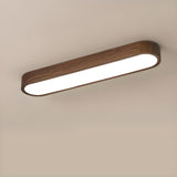  Modern Minimalist Long Oval Flush Mount Ceiling Light Image - 8