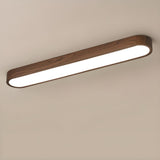  Modern Minimalist Long Oval Flush Mount Ceiling Light Image - 9