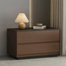Modern Minimalist Matte Black Nightstand with Drawers Image - 12
