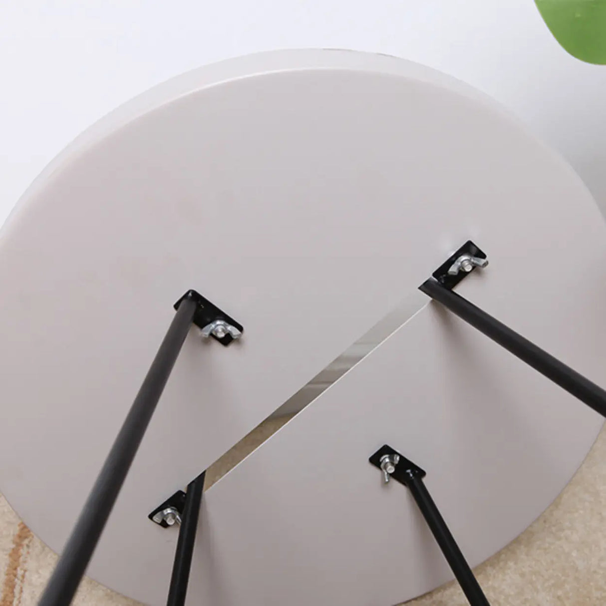 Modern Minimalist Metal Black Small Round Side Tables Image - 14
