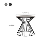 Modern Minimalist Metal Black Small Round Side Tables Image - 18
