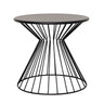 Modern Minimalist Metal Black Small Round Side Tables Image - 2