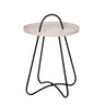 Modern Minimalist Metal Black Small Round Side Tables Image - 7