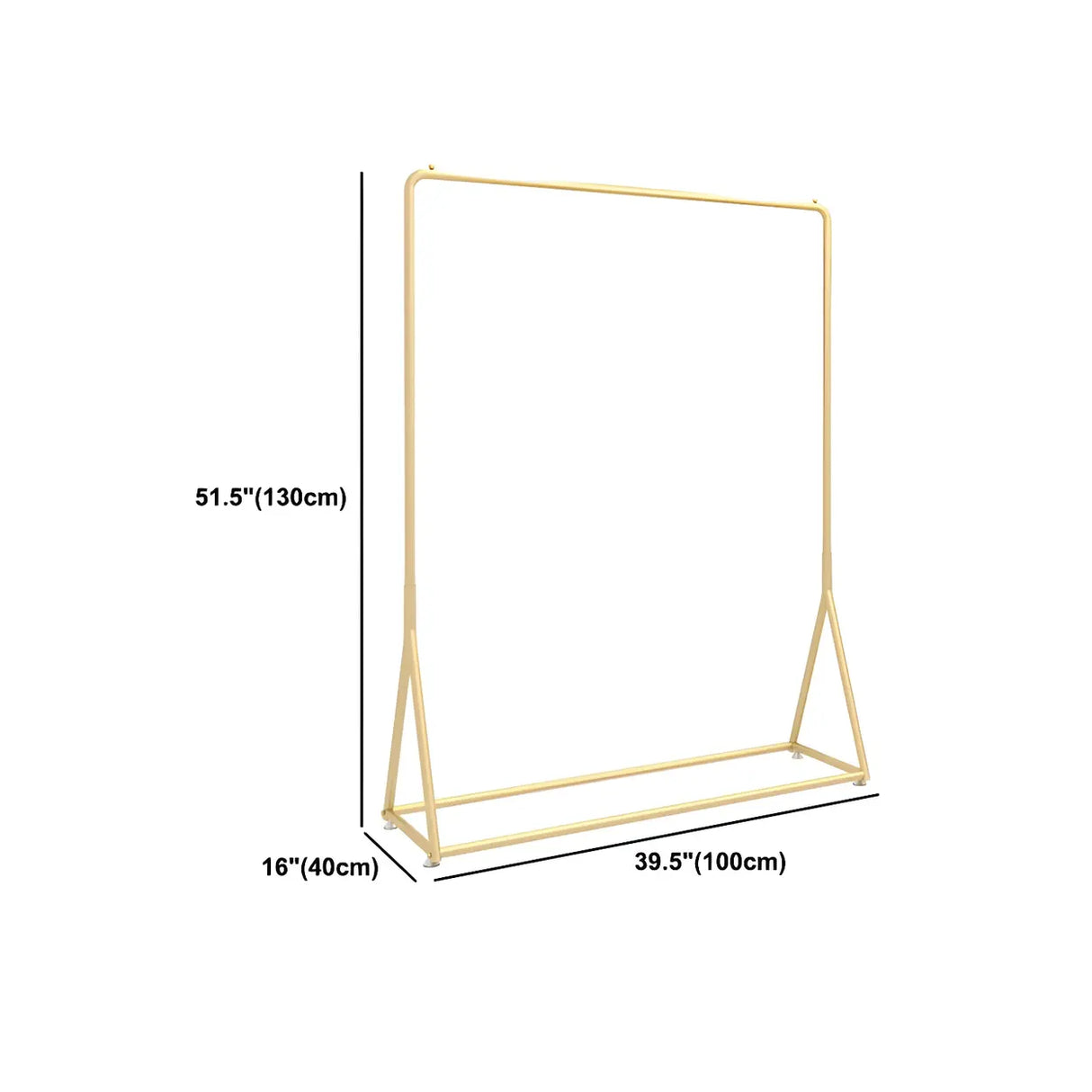 Modern Minimalist Metal Gold Large Standing Coat Rack 