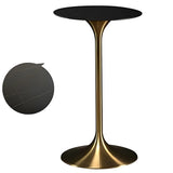 Modern Minimalist Pedestal Small Round Bar Table Image - 18