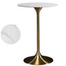 Modern Minimalist Pedestal Small Round Bar Table Image - 24