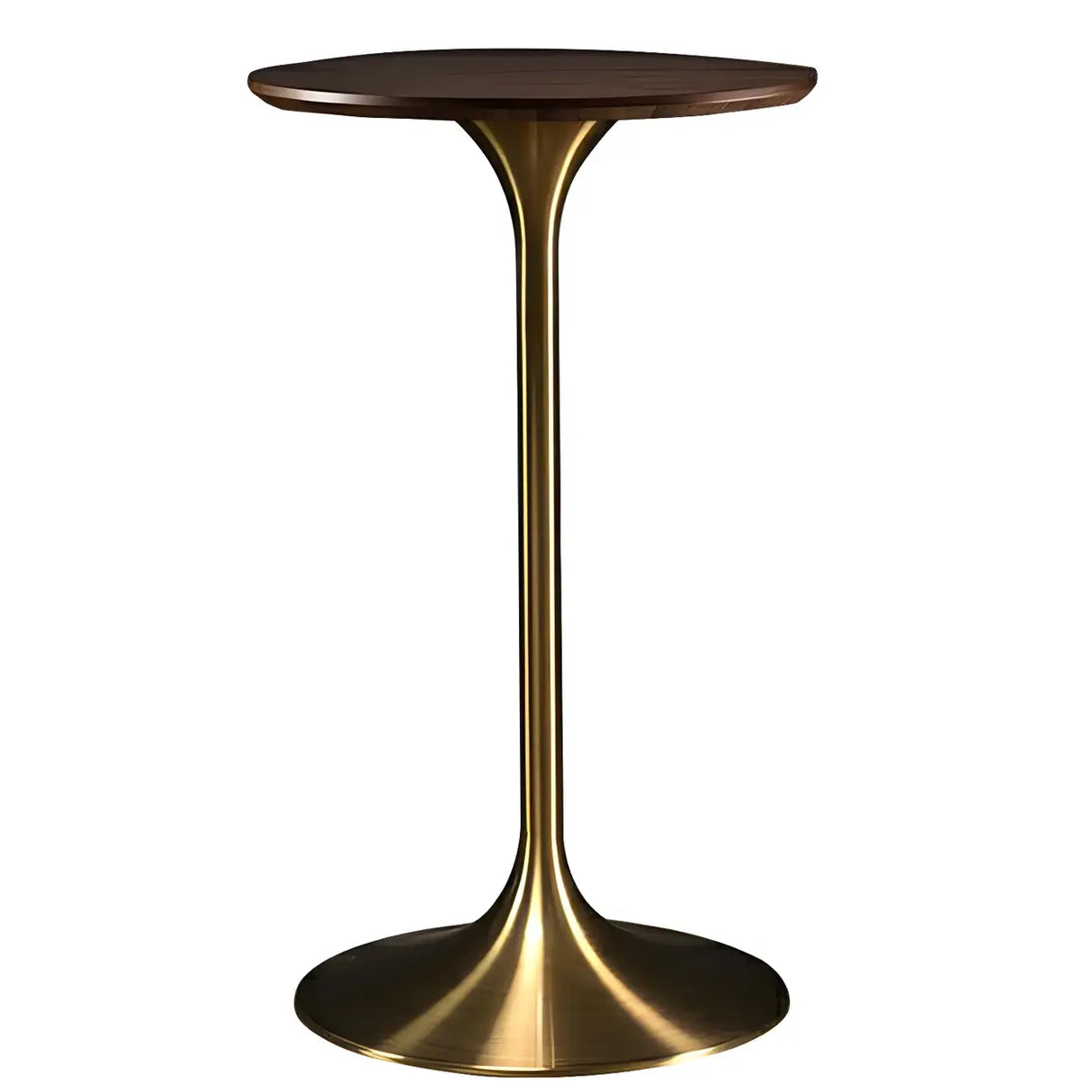 Modern Minimalist Pedestal Small Round Bar Table Image - 31