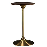 Modern Minimalist Pedestal Small Round Bar Table Image - 31