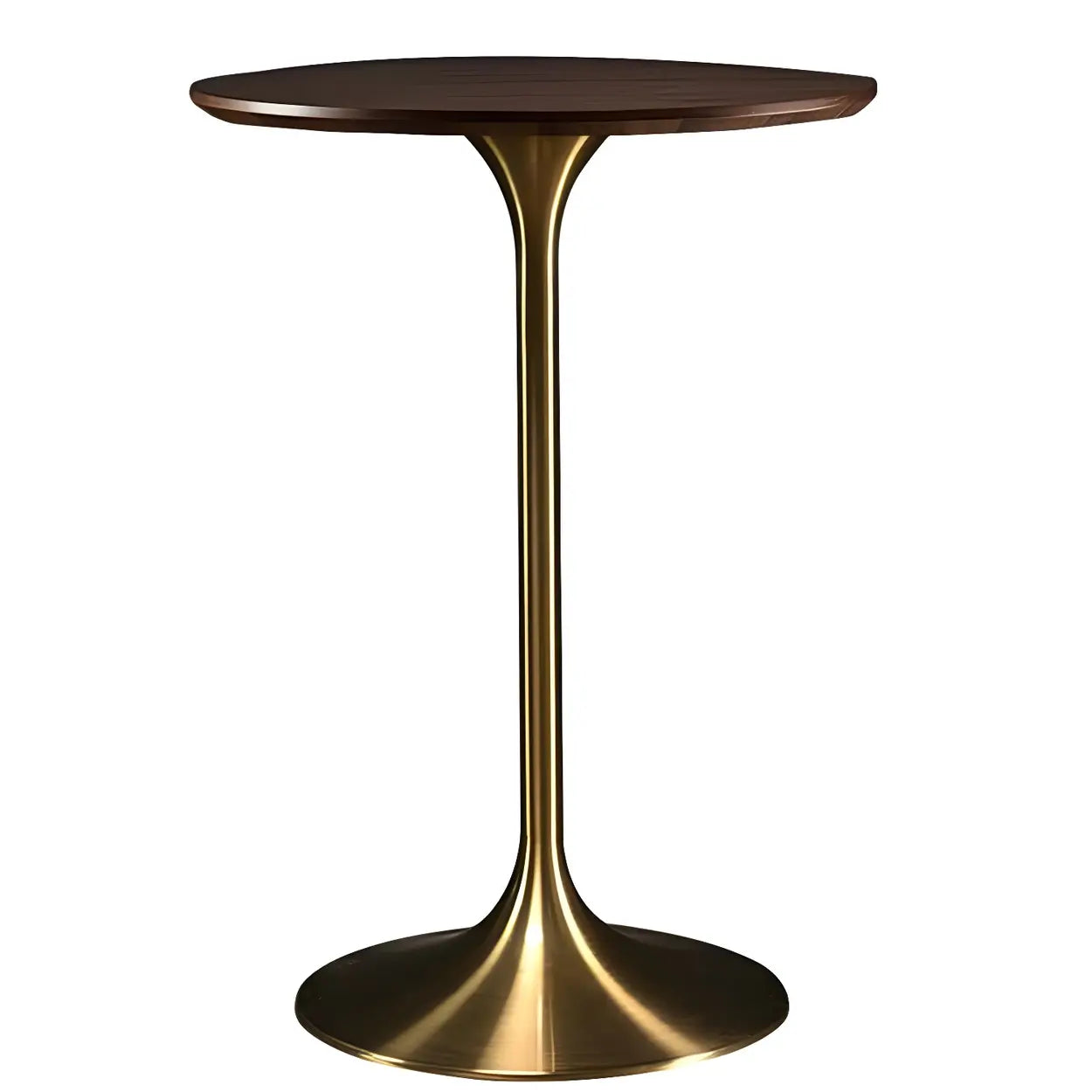 Modern Minimalist Pedestal Small Round Bar Table Image - 32