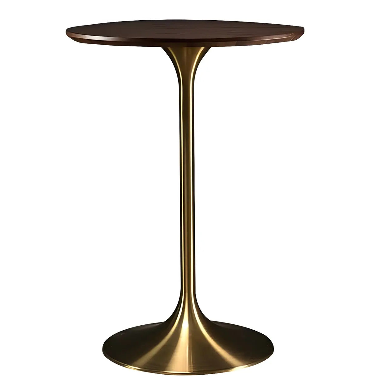 Modern Minimalist Pedestal Small Round Bar Table Image - 32