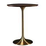 Modern Minimalist Pedestal Small Round Bar Table Image - 33