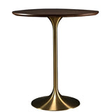 Modern Minimalist Pedestal Small Round Bar Table Image - 34