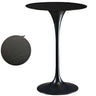 Modern Minimalist Pedestal Small Round Bar Table Image - 5