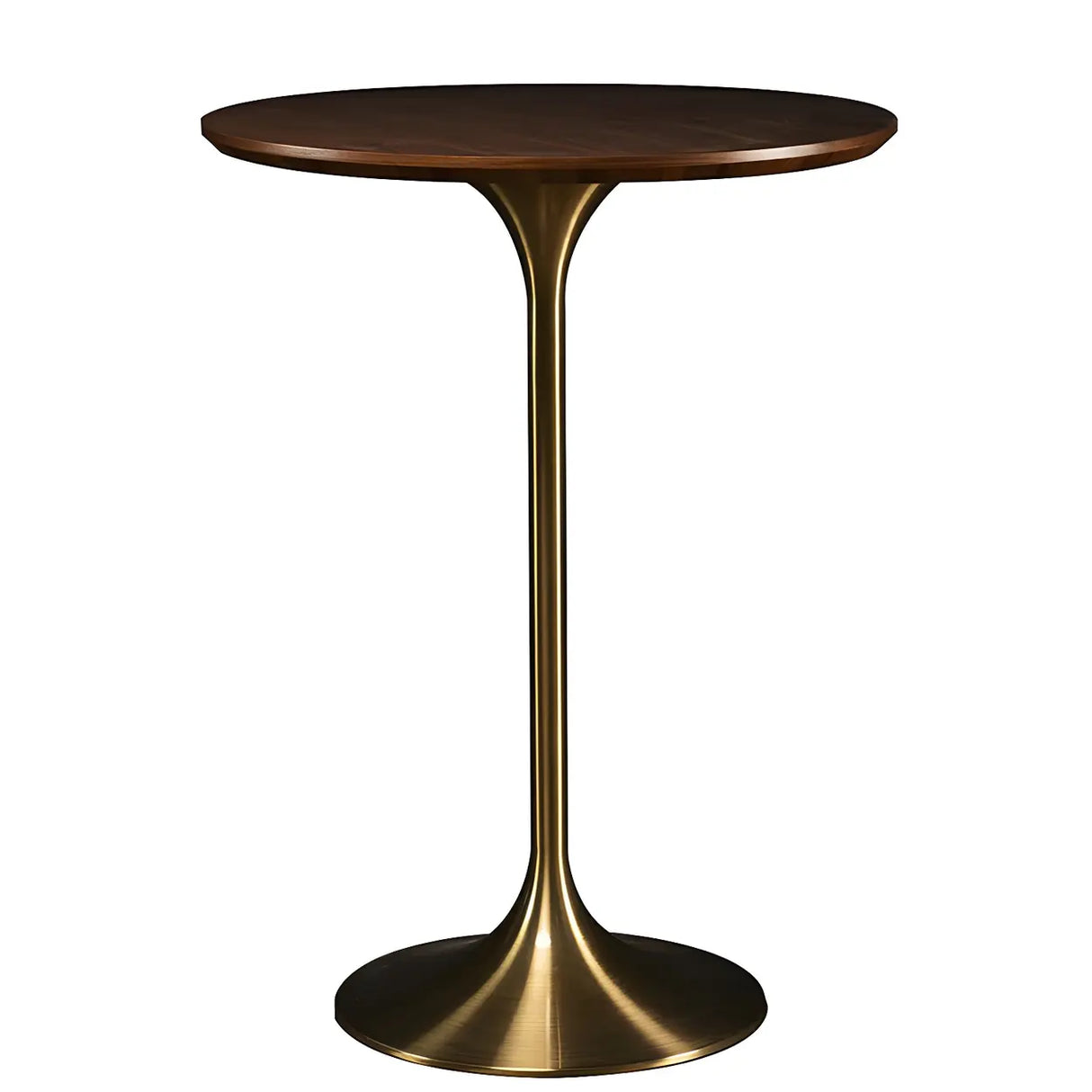 Modern Minimalist Pedestal Small Round Bar Table Image - 9