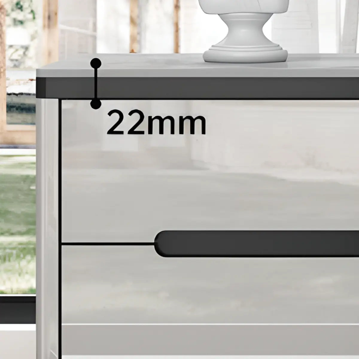 Modern Minimalist Rectangle Wood Entryway Gray Shoe Cabinet Image - 13