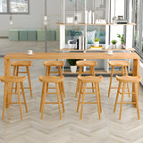 Modern Minimalist 	Rectangular Wood Bar Table for Cafe Image - 2