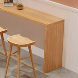 Modern Minimalist 	Rectangular Wood Bar Table for Cafe Image - 8