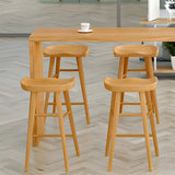 Modern Minimalist 	Rectangular Wood Bar Table for Cafe Image - 9