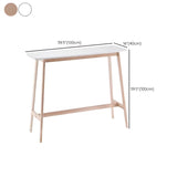 Modern Minimalist Rectangular Wood Counter Height Bar Table #size