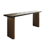 Modern Minimalist Rectangular Wood Sofa Bar Table Image - 3