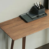 Modern Minimalist Rectangular Wooden Brown Console Table Image - 7