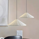 Modern Minimalist Ribbed Cone-Shaped Pendant Light Image - 10
