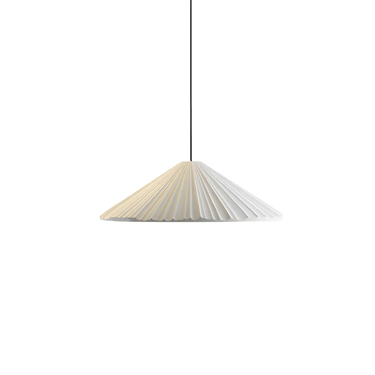 Modern Minimalist Ribbed Cone-Shaped Pendant Light Image - 12