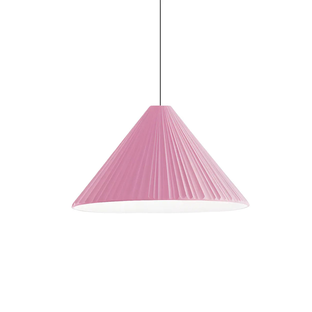 Modern Minimalist Ribbed Cone-Shaped Pendant Light Image - 16